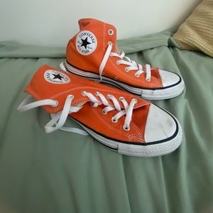Orange high-top converse